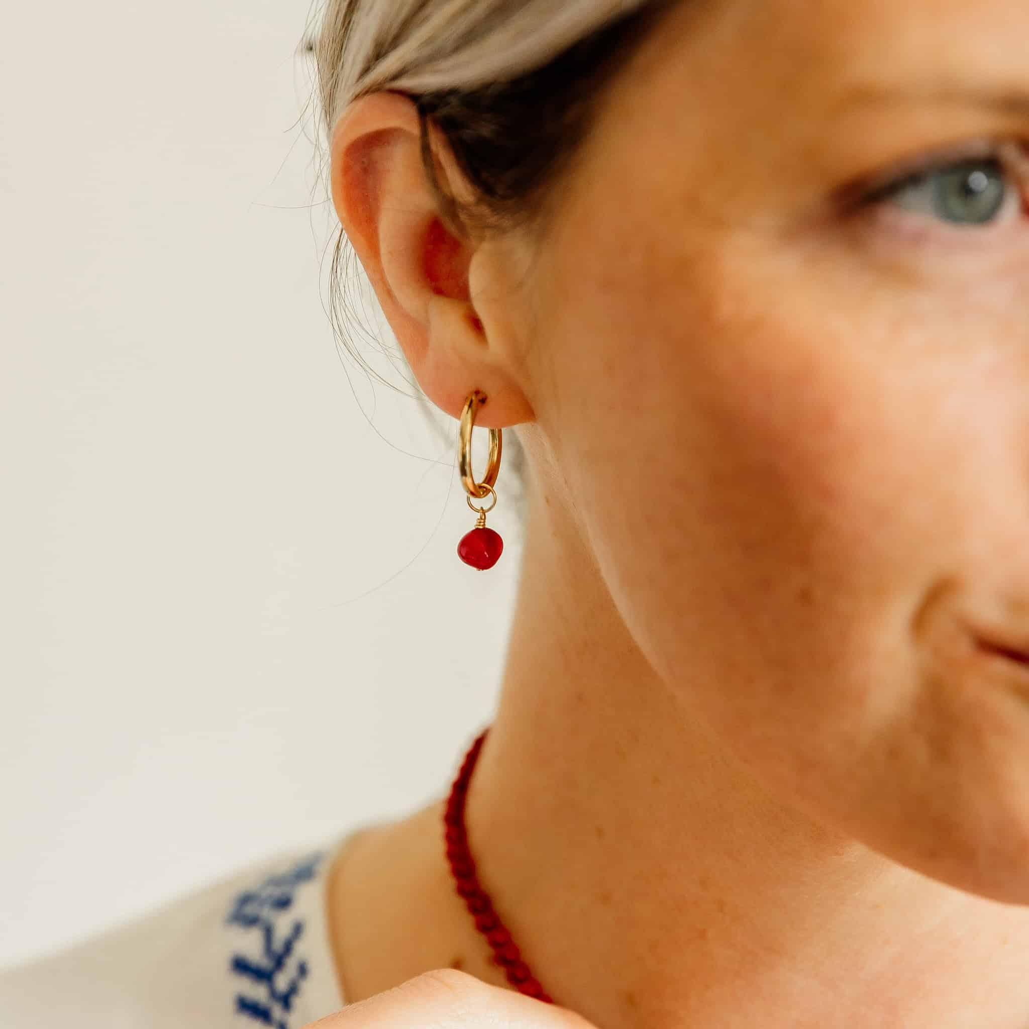 Red Coral Earring Charms