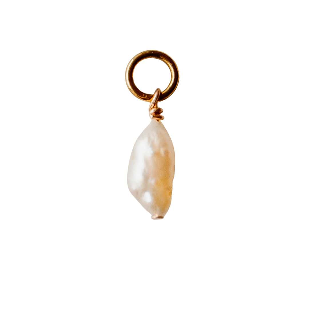 Vintage Skinny Pearl Necklace Charm