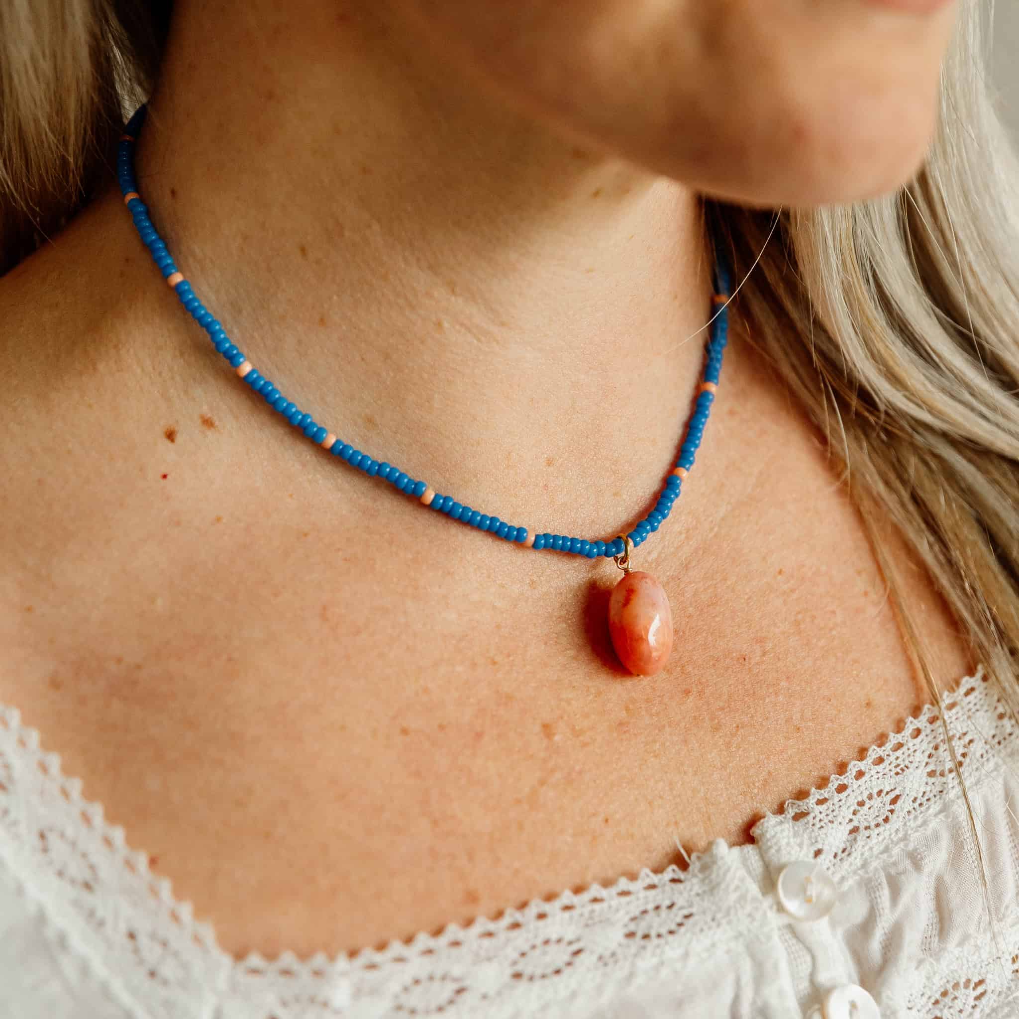 Orange Poppy Necklace Charm