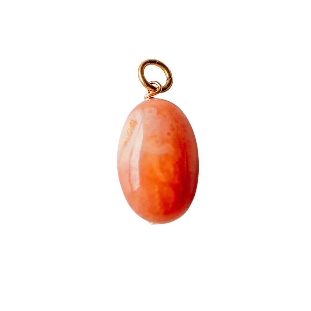 Orange Poppy Necklace Charm